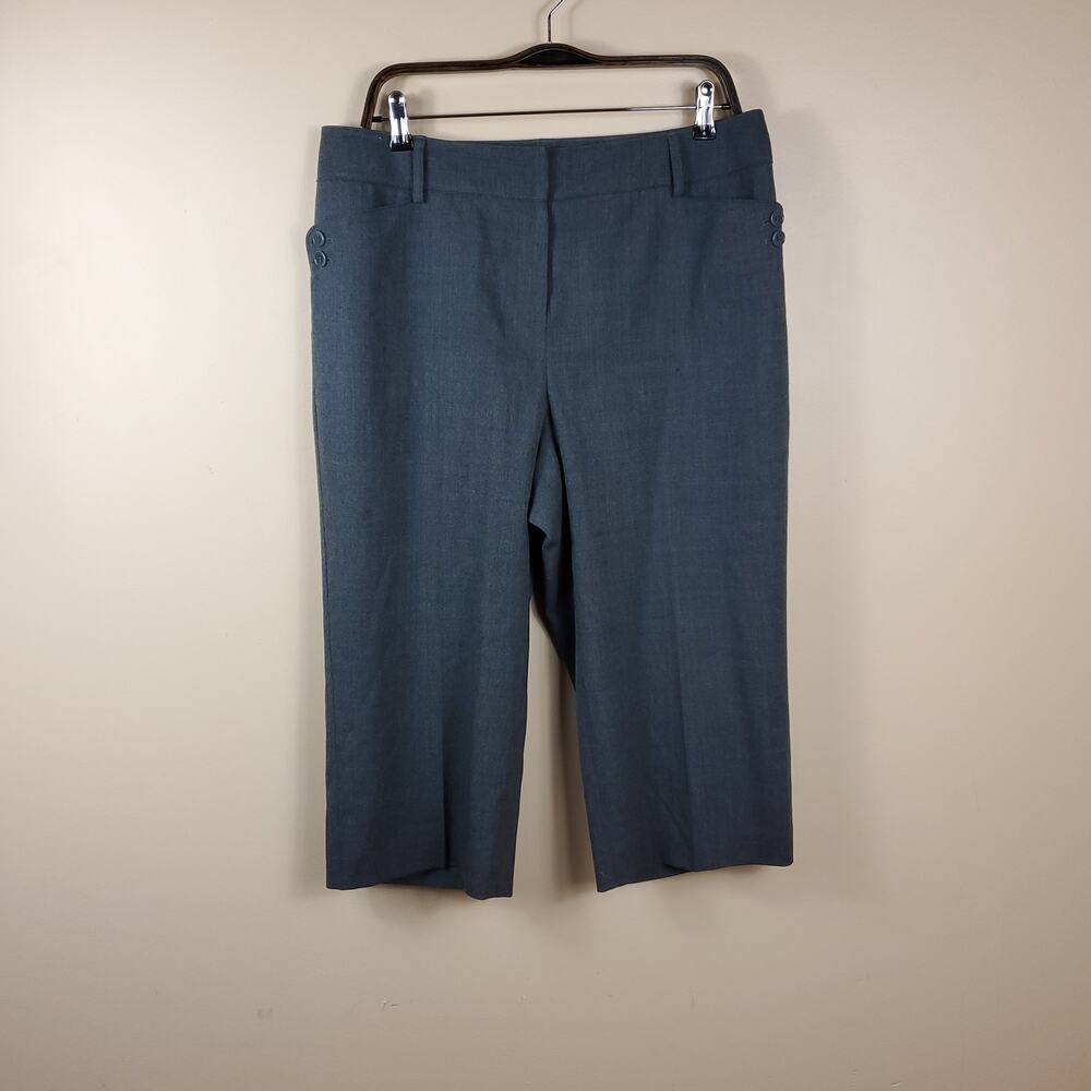 Vintage Talbots Wool Blend Gray Culottes Pants Size 14